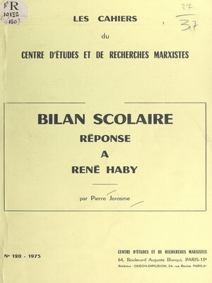 cover image of Bilan scolaire